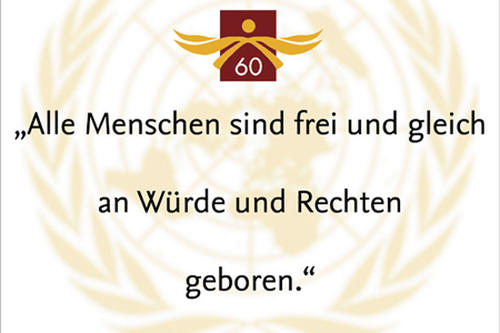 Die Ausstellung "60 Jahre Allgemeine Erklärung der Menschenrechte" läuft bis zum 15. Februar 2009, Mo-Fr 9-20 Uhr in der Universitätsbibliothek, Garystr. 39, 14195 Berlin