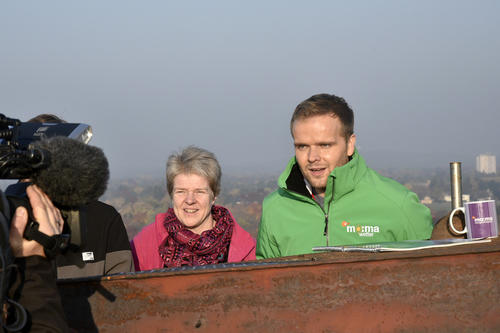Das ZDF-Morgenmagazin sendete vom Wetterturm der Freien Universität, auf dem Studierende rund um die Uhr Beobachtungsdienst machen.