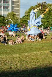 Spektakulär waren die Kungfu-Darbietungen der Schülerinnen und Schüler des Shaolin Tempel Deutschland.