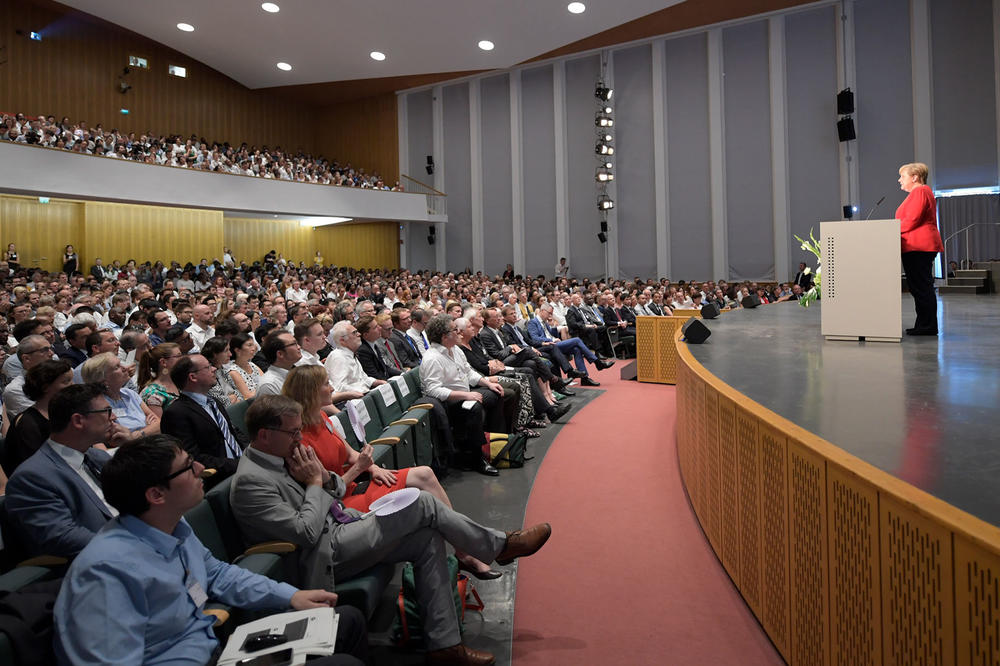 Bundeskanzlerin Angela Merkel hielt die Festrede bei der Jahrestagung der Humboldt-Stiftung.