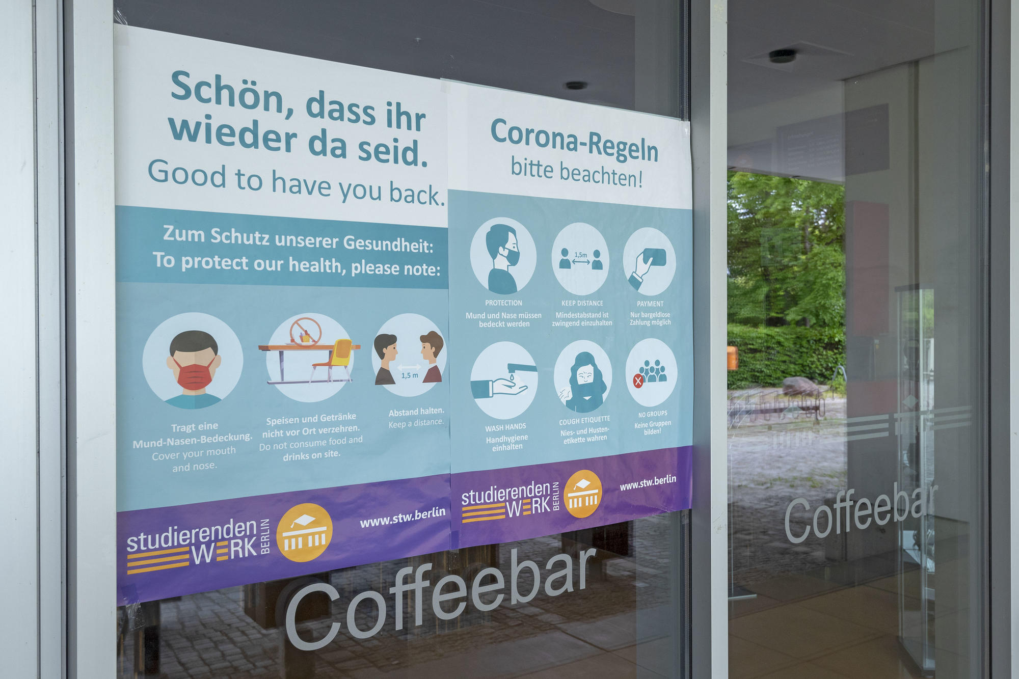 Kurz vor der Öffnung des Click&Collect-Betriebs: die Mensa in der Silberlaube.