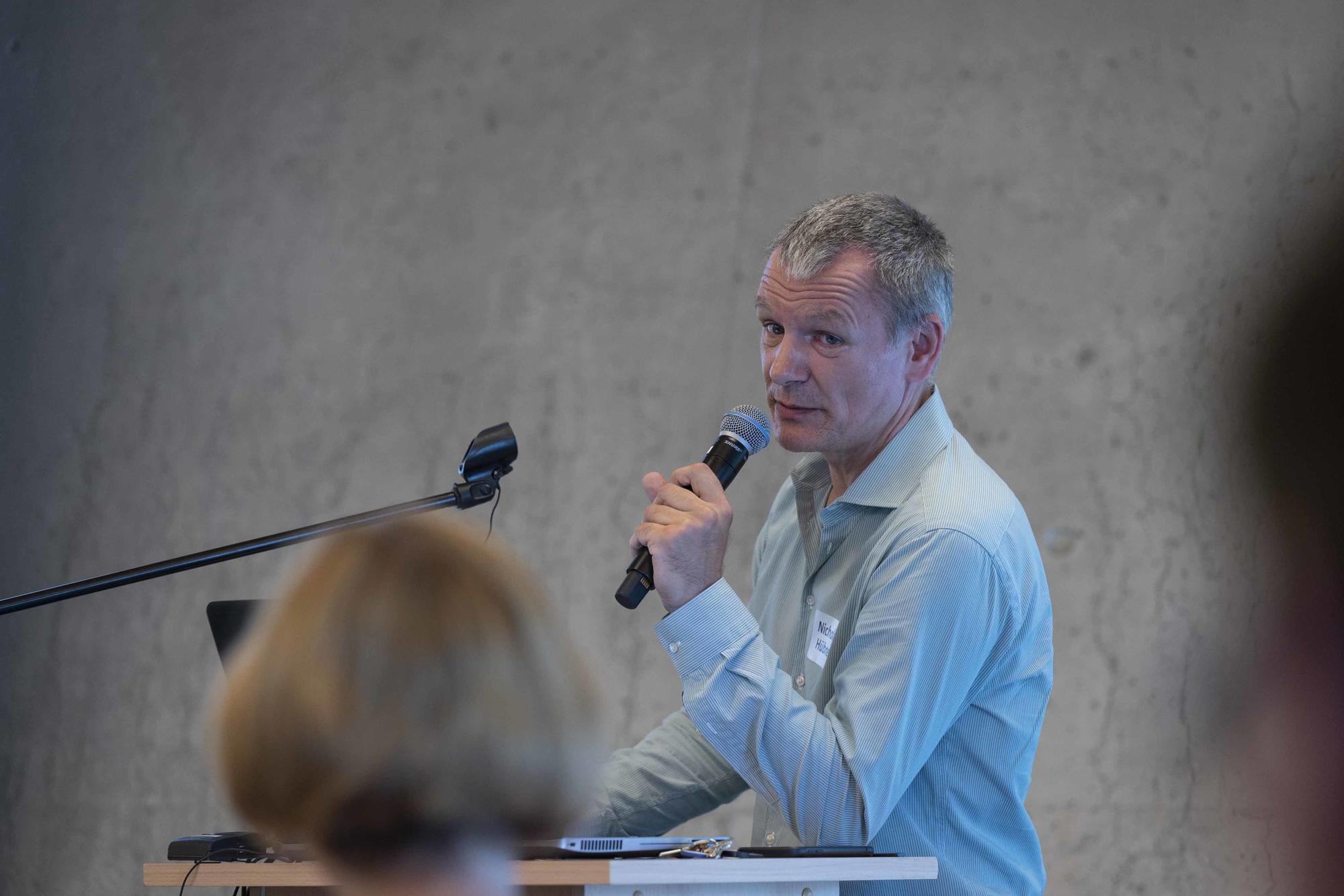 Nicholas Hübner, Leiter des WBZ, bei den Feierlichkeiten anläßlich des 50-jährigen Bestehens.