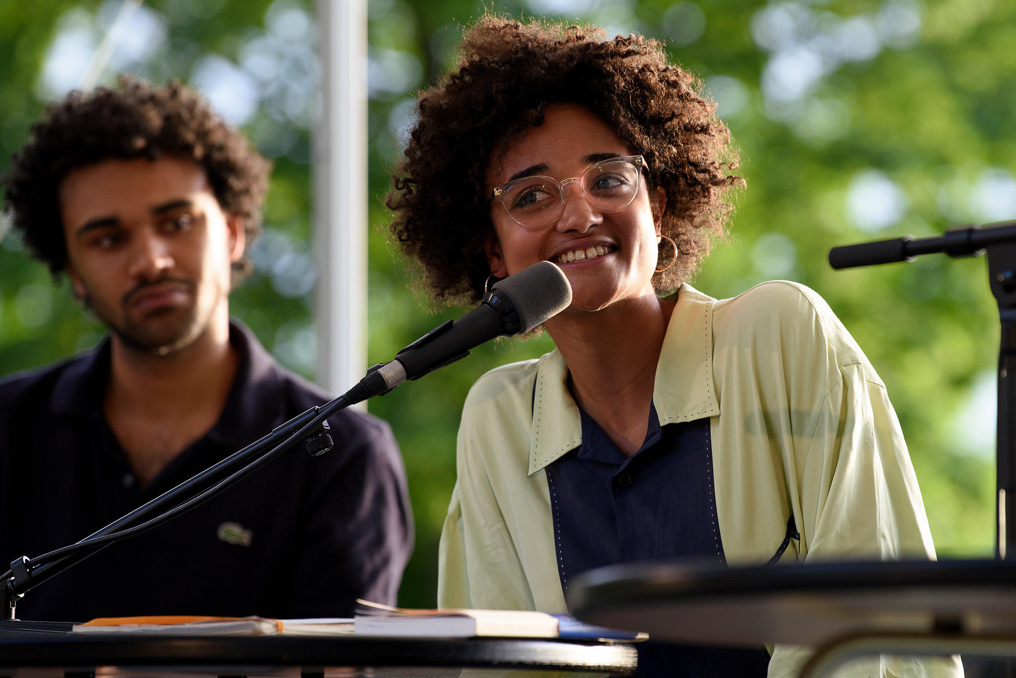 Literaturwissenschaftlerin Raphaëlle Efoui-Delplanque führte durch den Abend.