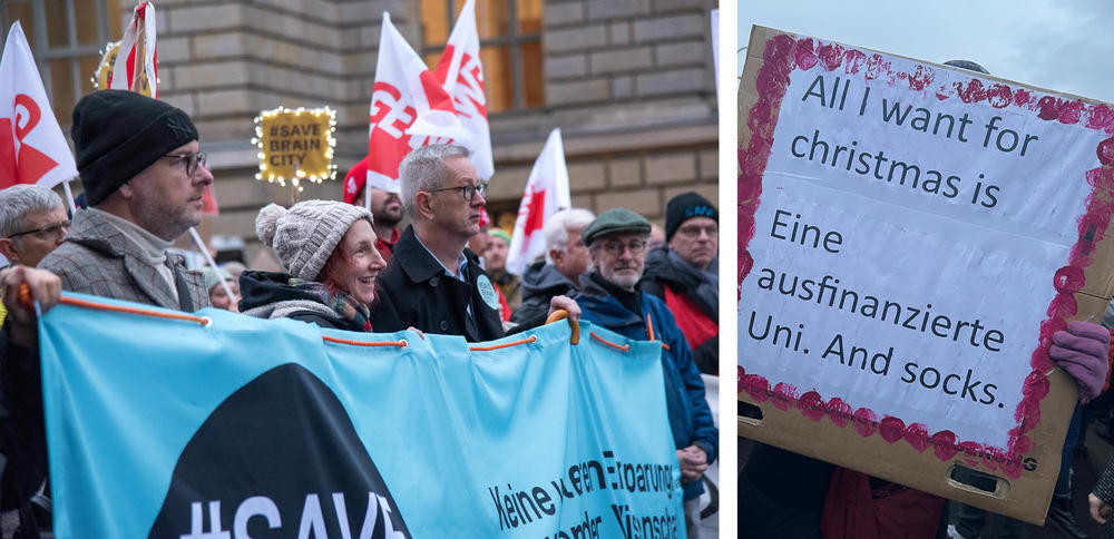 Gute Argumente gegen Kürzungen: Die Berliner Wissenschaft ist ein Motor für die Entwicklung der Wirtschaft und Innovationskraft des Landes. Jeder Euro, der in die Wissenschaft investiert wird, zahlt sich vielfach für alle Berliner*innen aus.