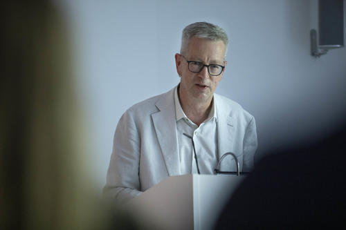 Günter M. Ziegler, Präsident der Freien Universität, hielt das Grußwort.