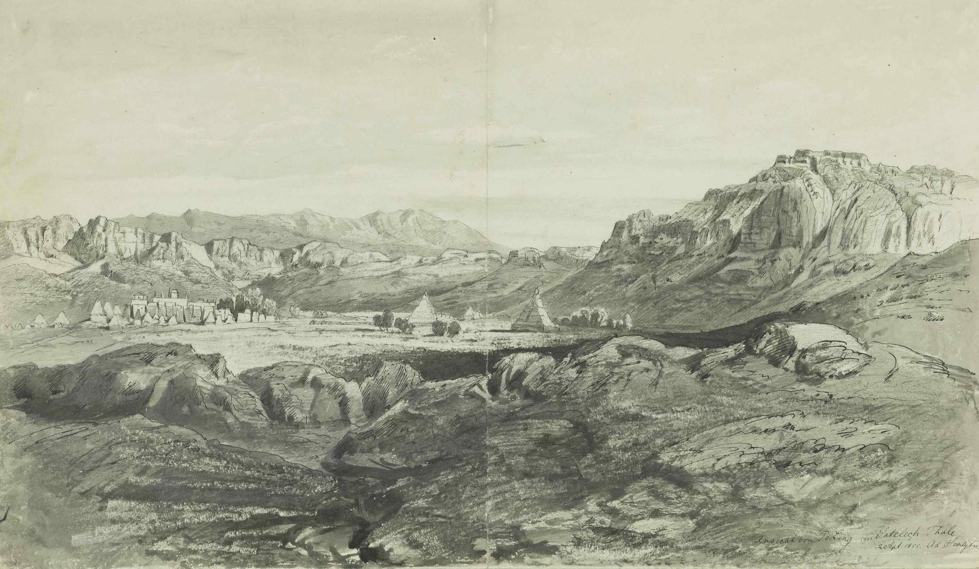 Buddhistisches Kloster Tholing. Adolph Schlagintweit 12. September 1855