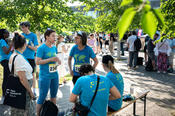 Das Team Global gewann den Preis für das größte Laufteam - mit Verstärkung von über 100 Gästen der International Staff Training Week.