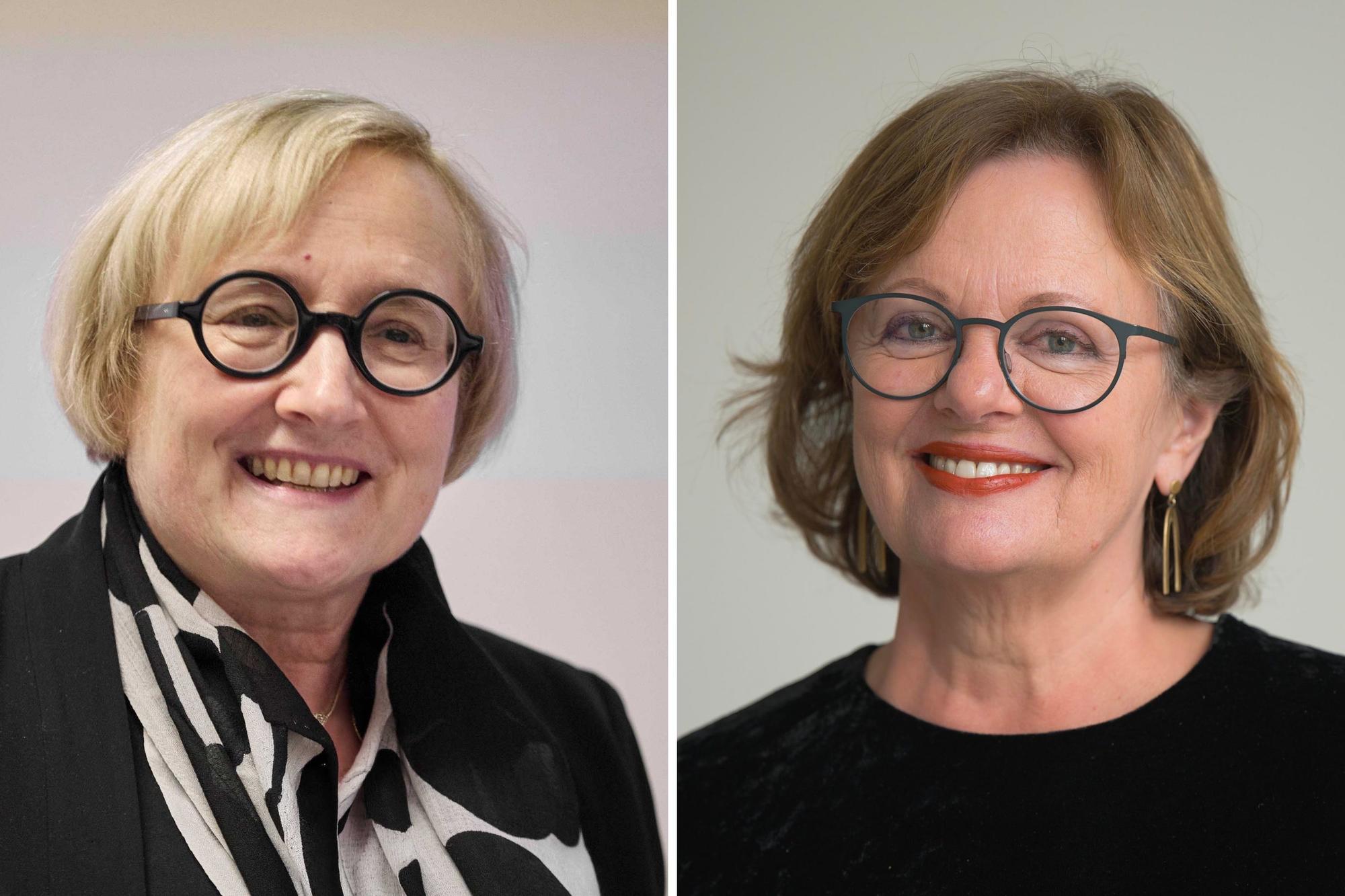 Prof. Dr. Verena Blechinger-Talcott (l.) war als Vizepräsidentin unter anderem zuständig für Universitätskultur, Internationales, Diversity und Gleichstellung. Prof. Dr. Petra Knaus verantwortete als Vizepräsidentin die Themen Forschung und Transfer.
