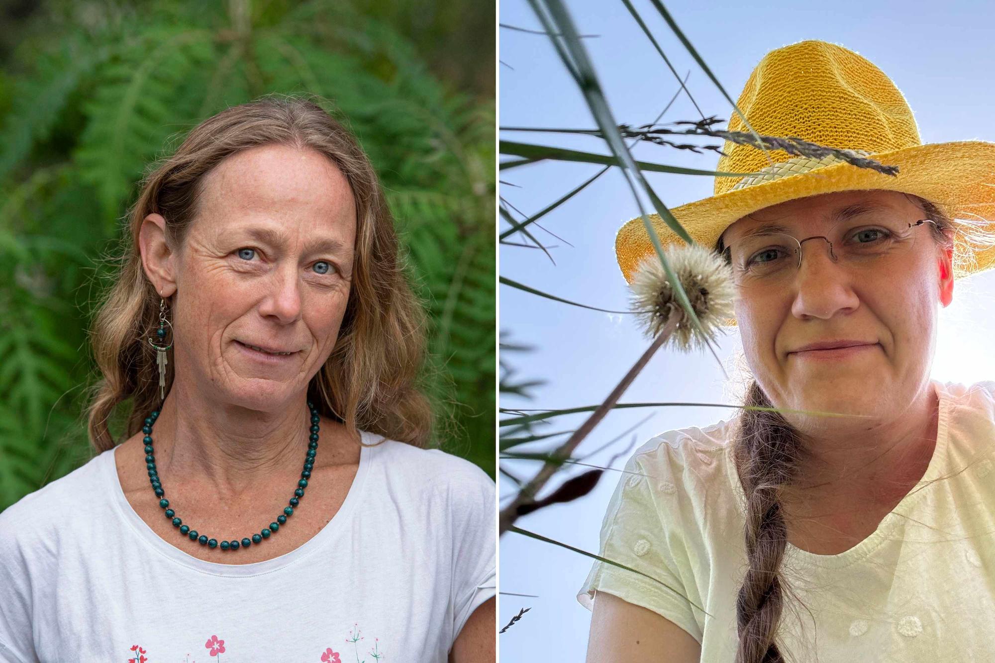 Elke Zippel (l.) und Katja Reichel (r.) forschen zu selten gewordenen Pflanzen.
