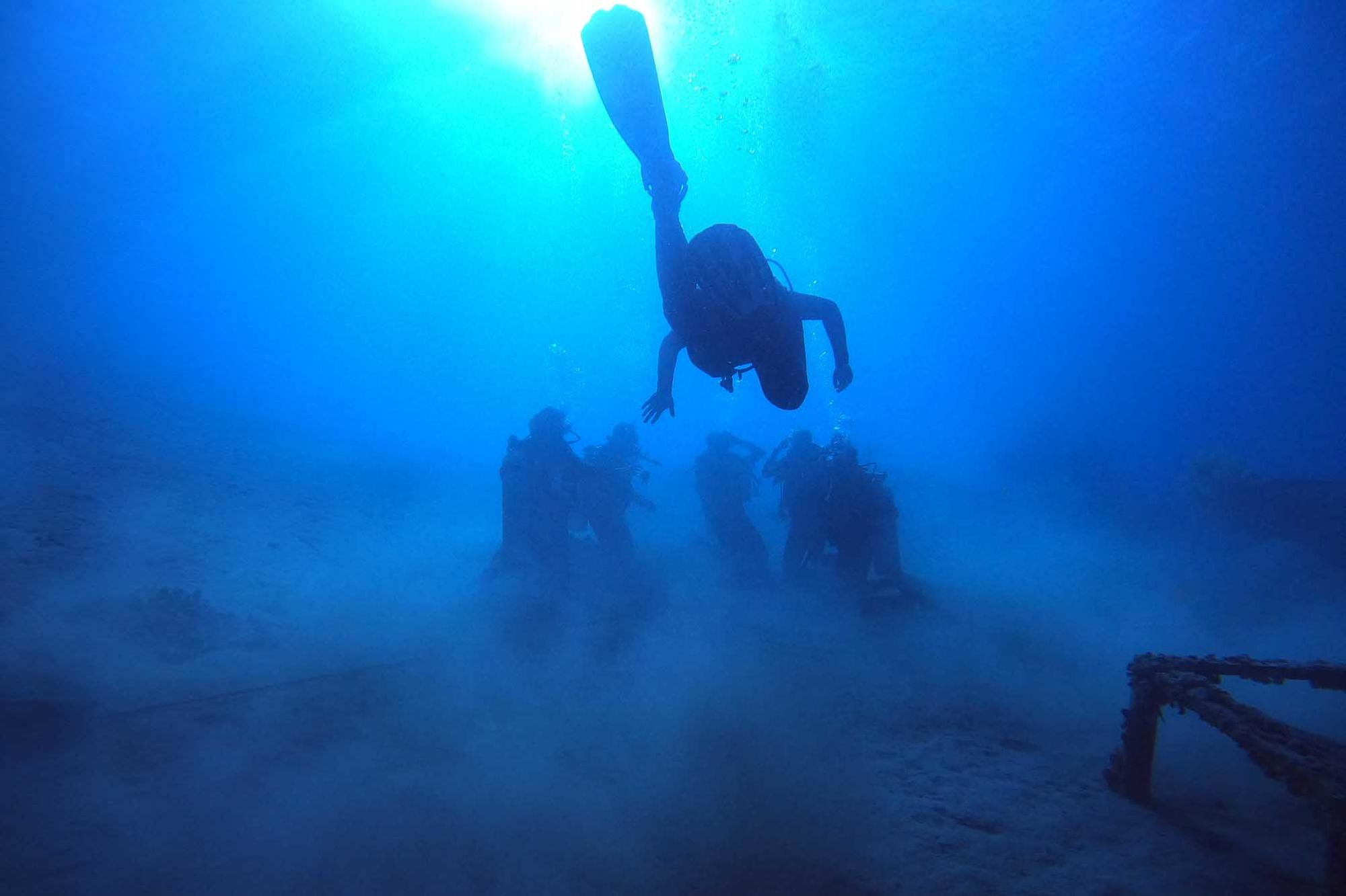 Ein wissenschaftlicher Tauchgang im Roten Meer, nahe der Hafenstadt Aqaba.