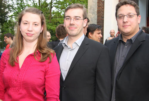Das Team Vismath belegte den dritten Platz (v.l.): Anne Kahnt, Tobias Pfeiffer, Simon Krohn