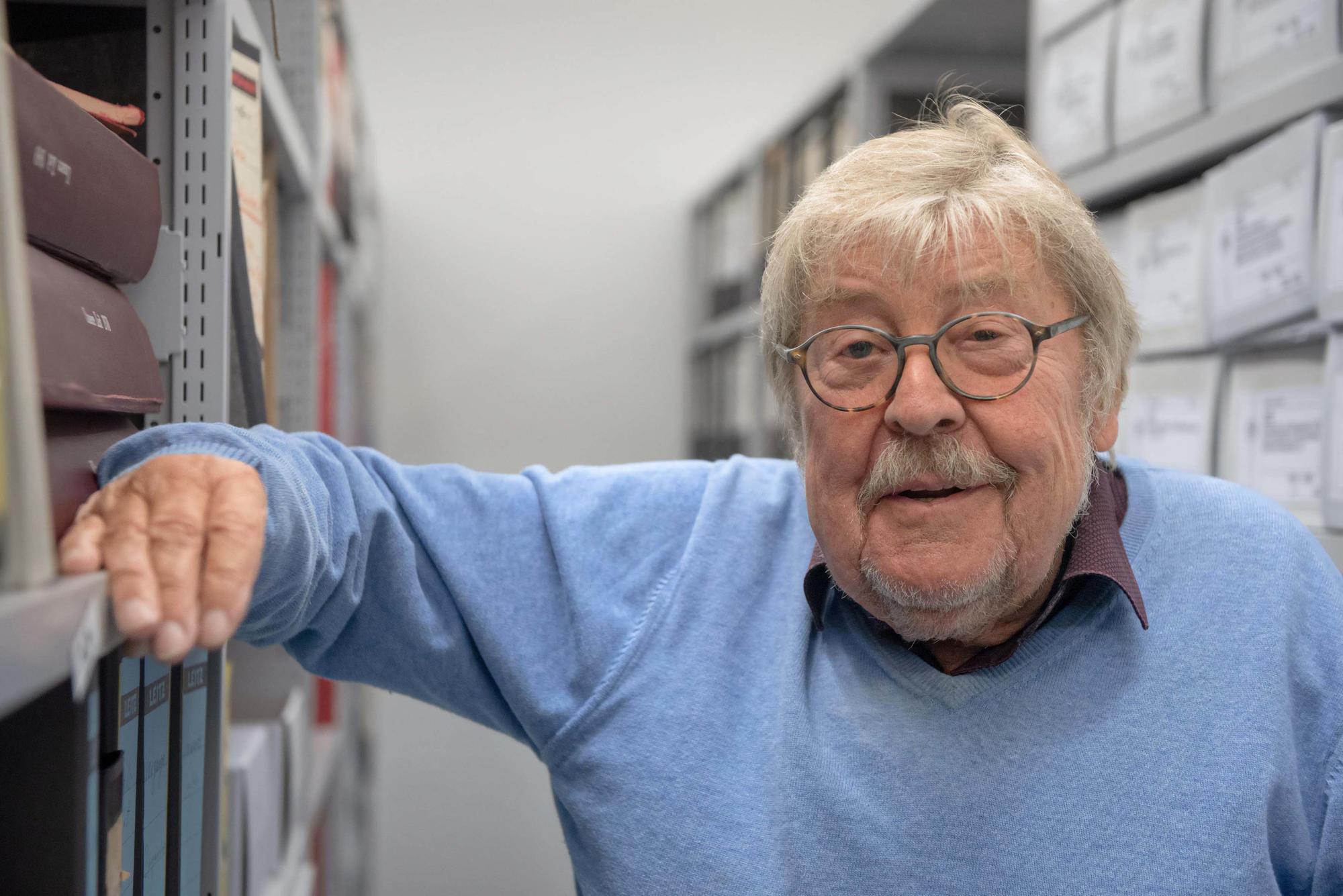 Siegward Lönnendonker, geboren am 18. April 1939 in Rheydt/Rheinland, gestorben am 3. September 2022 in Berlin. Das Bild wurde im November 2018 im Universitätsarchiv aufgenommen.