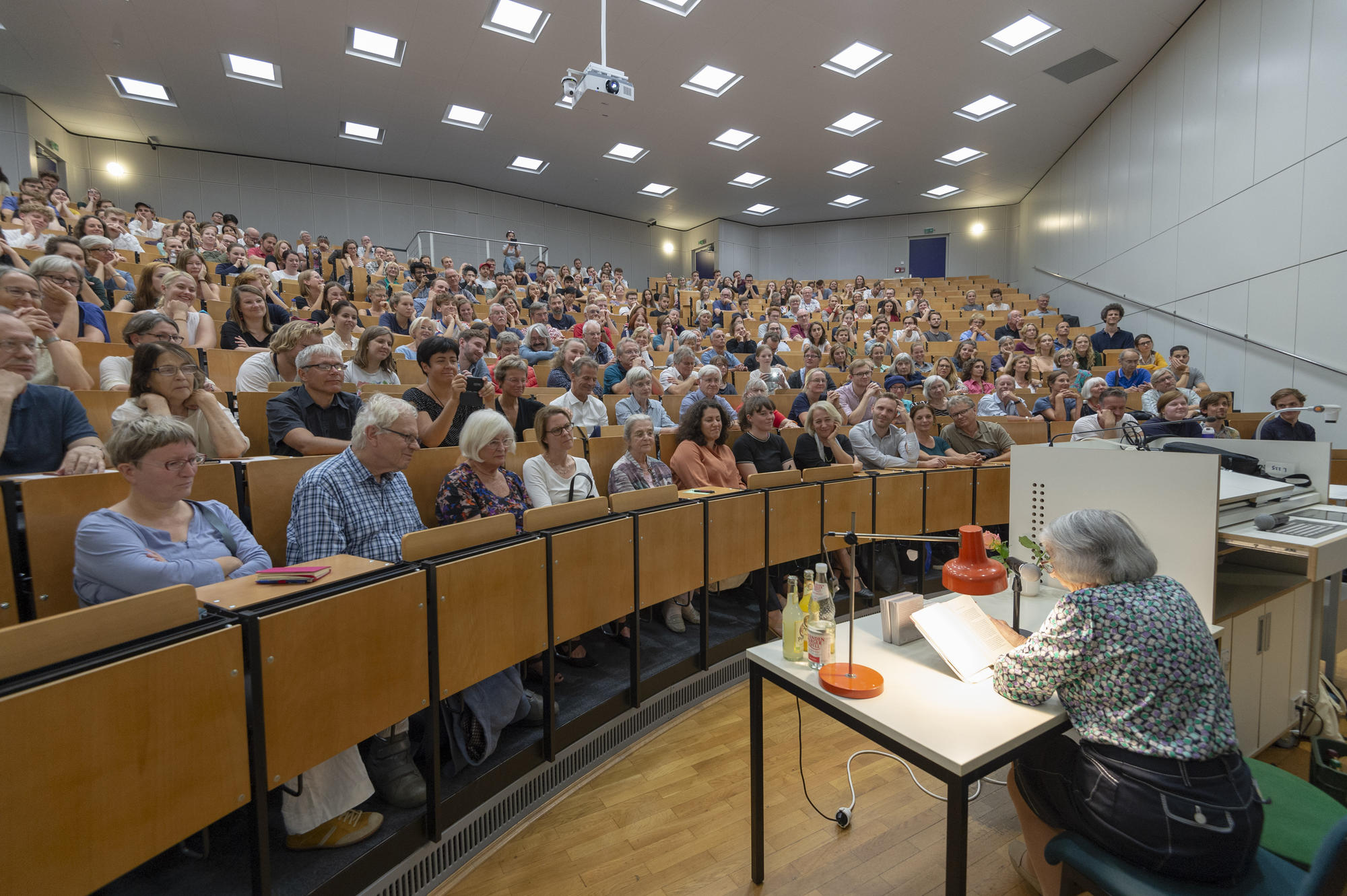 Margot Friedlander spoke to an audience of more than 200, telling them about her life as a Jew in Nazi Berlin.
