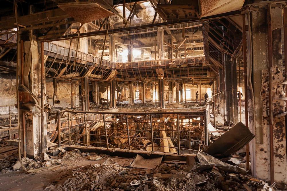 The ruins of the university library in Mosul, Iraq, in November 2017.