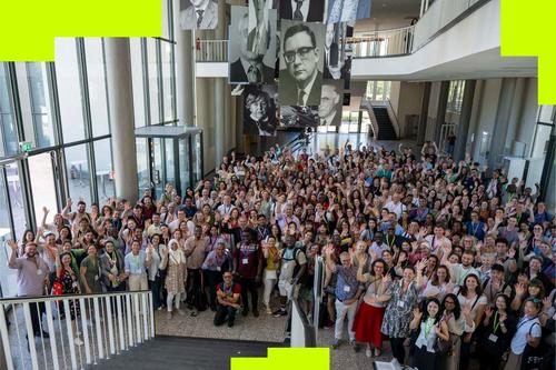 Full house: Group photo of this year’s International Staff Training Week participants at Freie Universität Berlin’s Henry Ford Building.