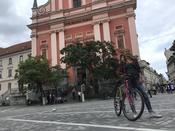 The main square of the city: Prešeren Square in Ljubljana