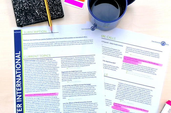 Newsletter International Affairs Freie Universität Berlin