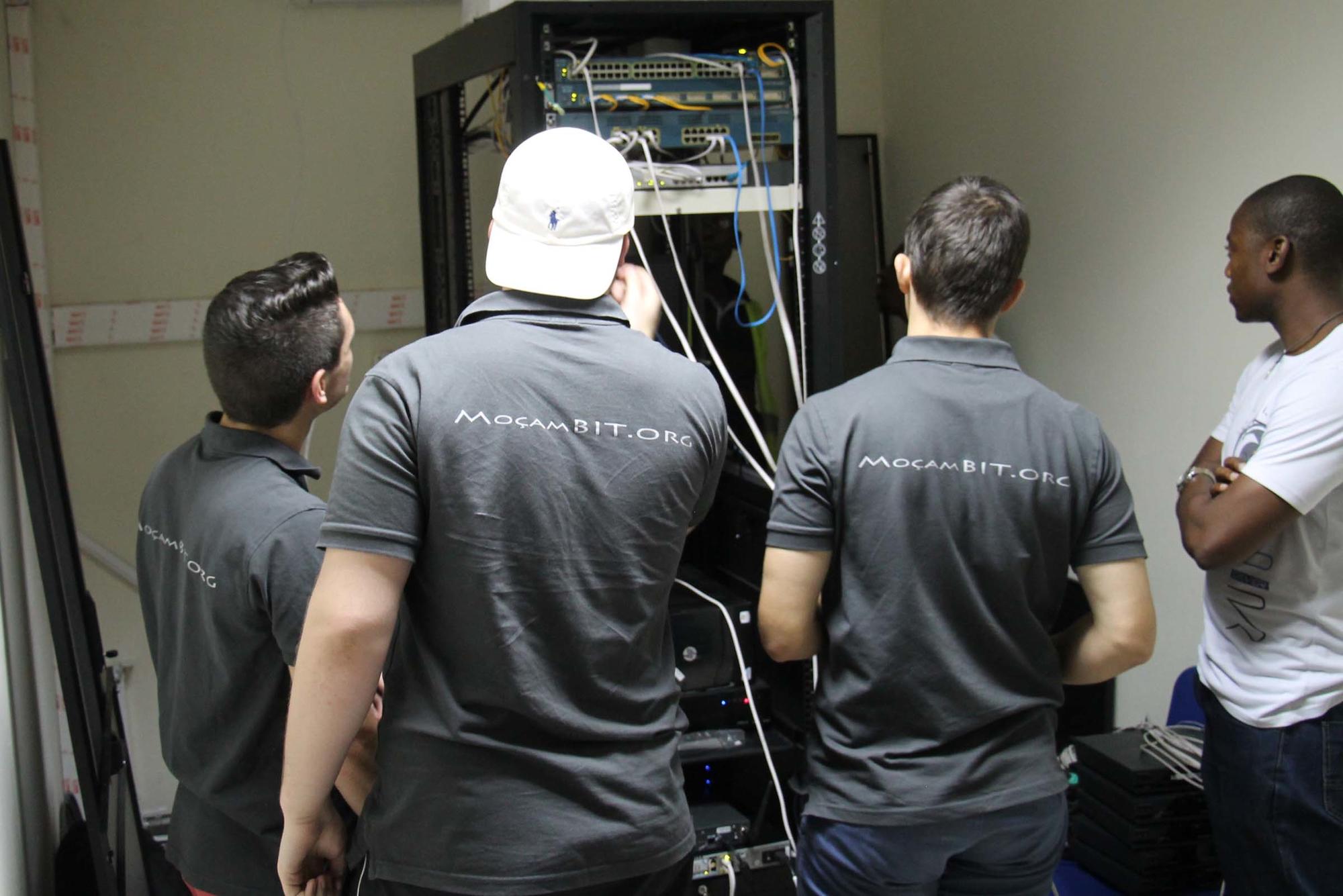 Workplace for two weeks: the server room at the Dom Bosco teacher training institute.