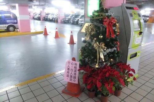 Christmas decorations in the capital of Taiwan.