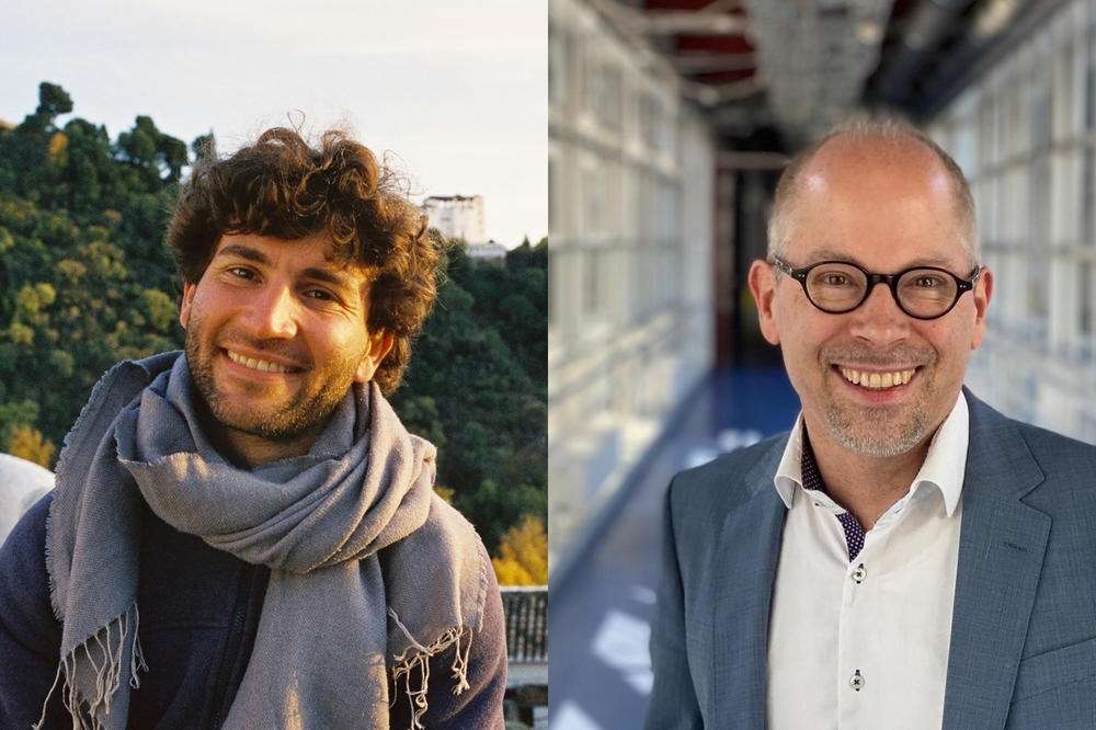 Quantum physicists Ryan Sweke (left) and Jens Eisert (right)