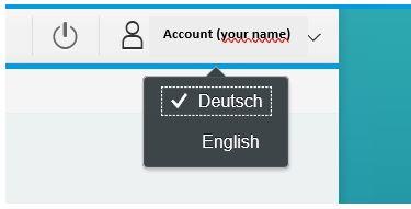 Self-Service Screenshot: Language