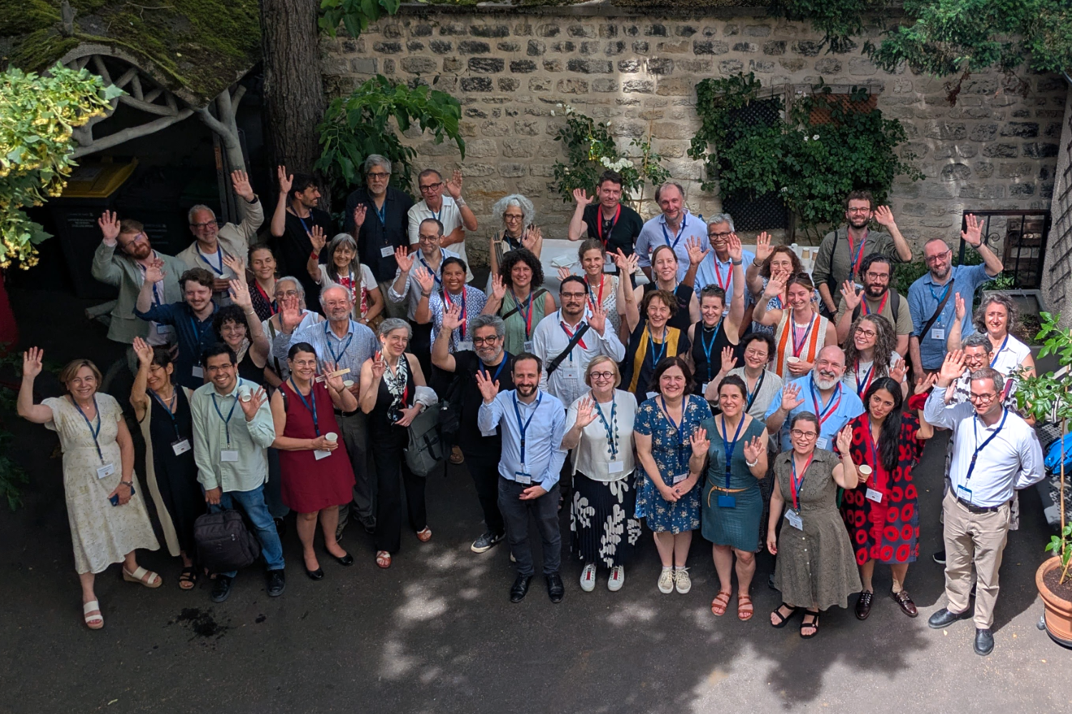 Group Photo of about 60 people from the congress of the Latin American Studies Association meeting at Maison International of Université Paris 1 during the Una Europa Paris General Assembly