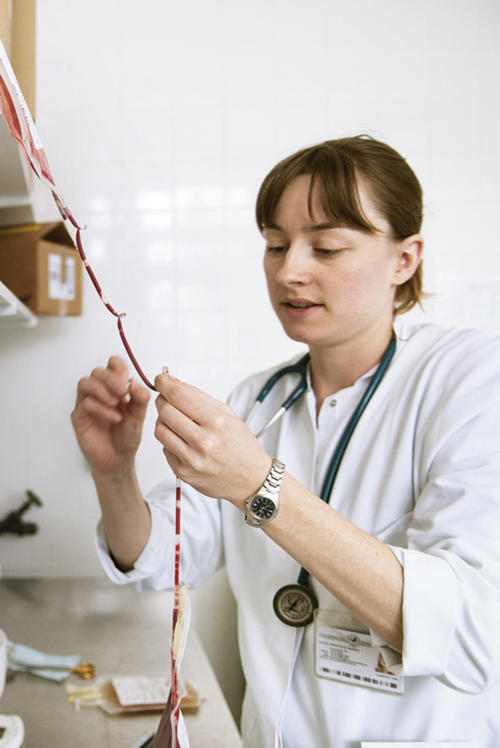 Die Kleintierklinik verfügt seit 1997 über Blutkonserven, um im Notfall Tierleben retten zu können.