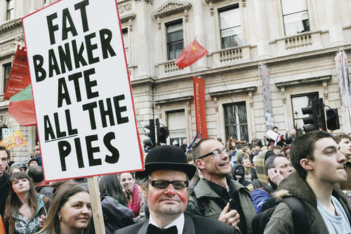 Nach den Finanzskandalen kam es weltweit zu Protesten