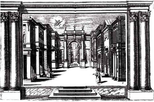 Das Barberini-Theater mit seinen rund 3.000 Plätzen verfügte über eine Bühnenmaschinerie, die es erlaubte, Bühnenfiguren, beispielsweise Engel, vom Himmel hereinschweben und andere Figuren im Bühnenboden verschwinden zu lassen.