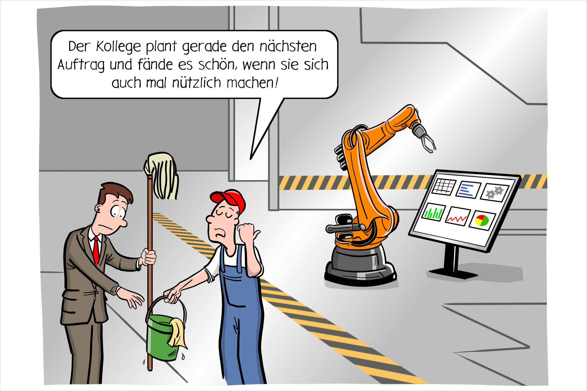 Schöne neue Arbeitswelt? Roboter übernehmen immer mehr Aufgaben.