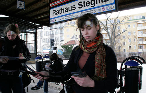 Probanden messen, ...