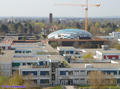 Der Neubau aus der Vogelperspektive im April 2004
