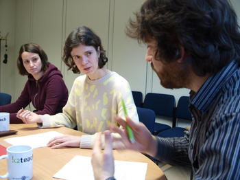 Julia Milster, Maike Wäckerle & Novid Ghassemi-Tabrizi (v.l.)