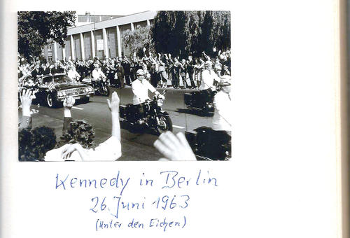 Dietrich Weitz took pictures of President Kennedy's drive down the boulevard Unter den Eichen.