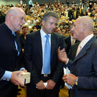 Lenzen, Wowereit und Foster im Gespäch