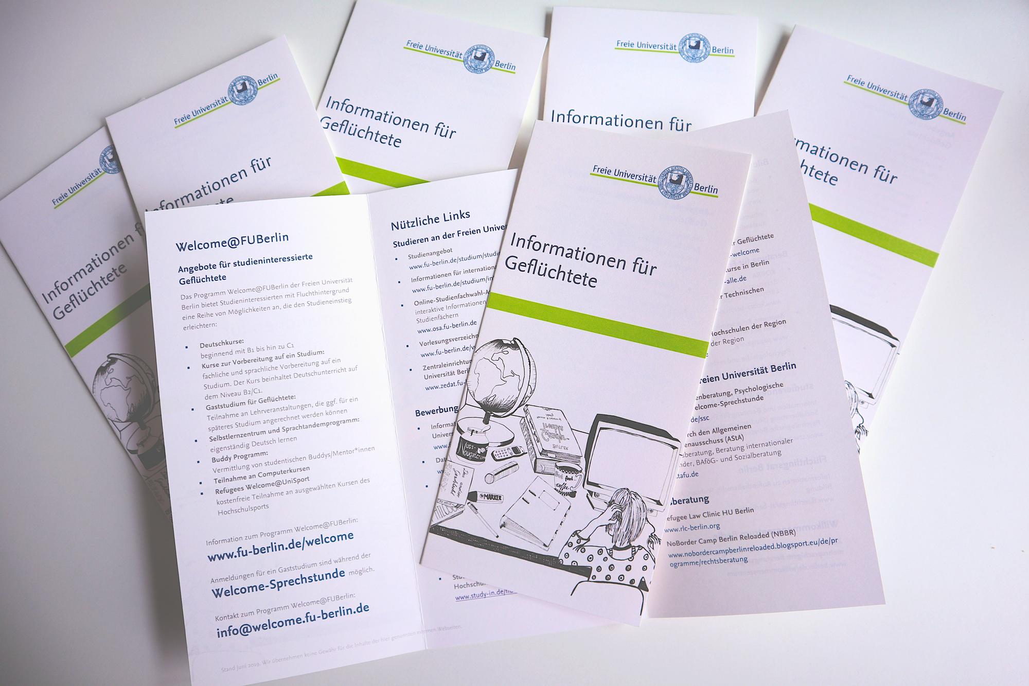 Flyer "Informationen für Geflüchtete"