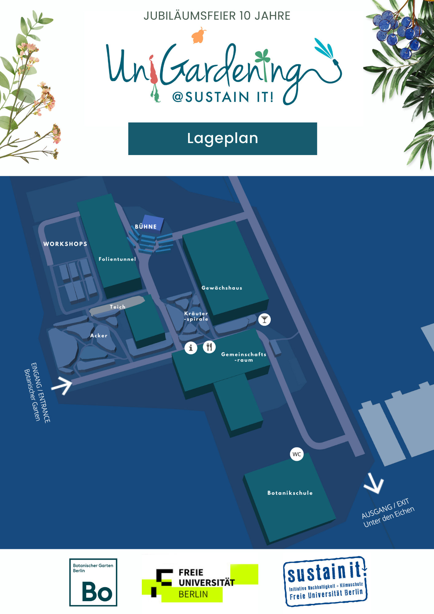 Lageplan - Unigardening Jubiläum