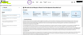 Benutzungsoberfläche von Primo AI