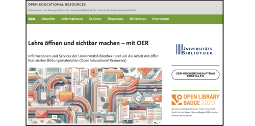Screenshot der OER-Plattform