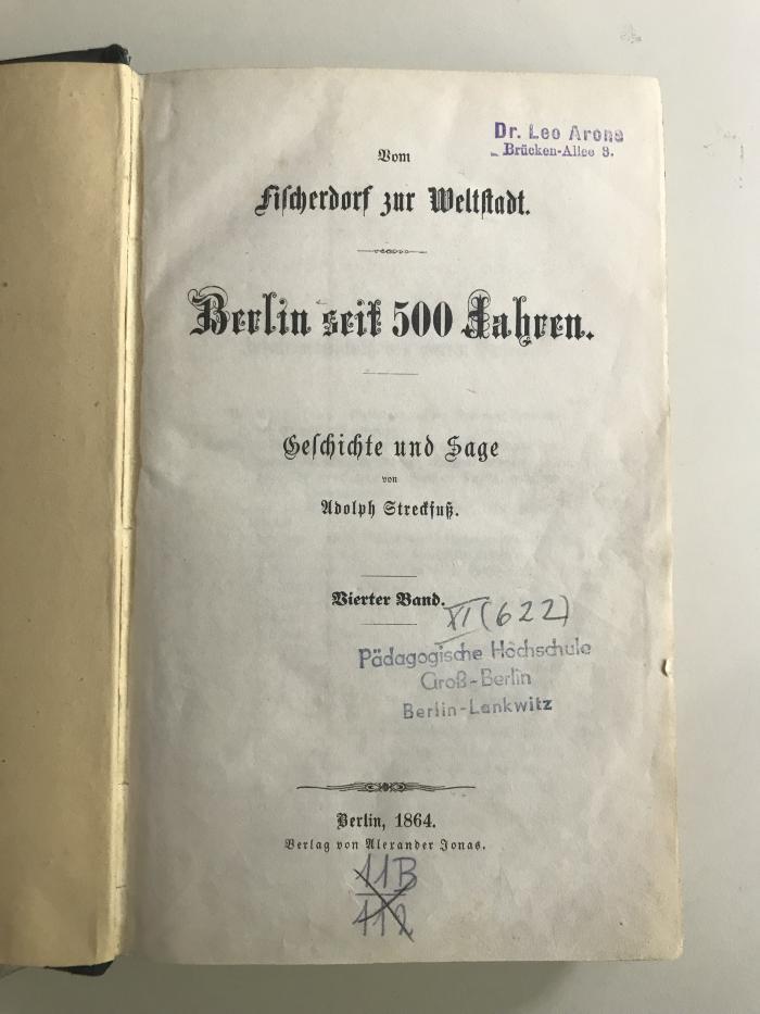 Provenienz Dr. Leo Arons